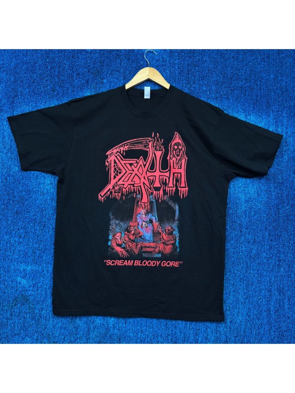 Death Scream Bloody Gore Album Art Death Metal Baggy Tee XL